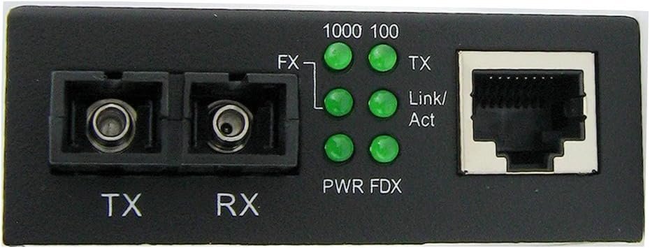 Multi-Mode Gigabit Ethernet Media Converter, 10/100/1000 Ethernet to Multi-Mode SC Fiber, Built-in Fiber Transceiver, up to 550m - Image 3