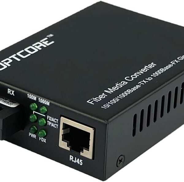 Multi-Mode Gigabit Ethernet Media Converter, 10/100/1000 Ethernet to Multi-Mode SC Fiber, Built-in Fiber Transceiver, up to 550m