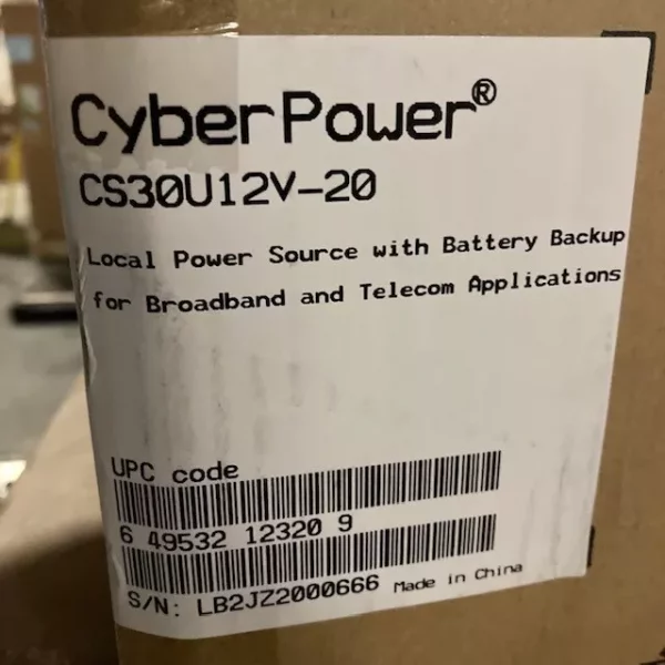 CyberPower Indoor FTTx Series CS30U12V-20 (NOB) with Battery Backup