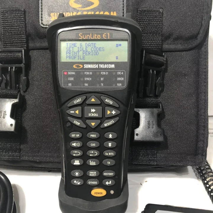 Ensemble de test de transmission Sunrise Telecom Sunlite E1 2M utilisé en excellent état