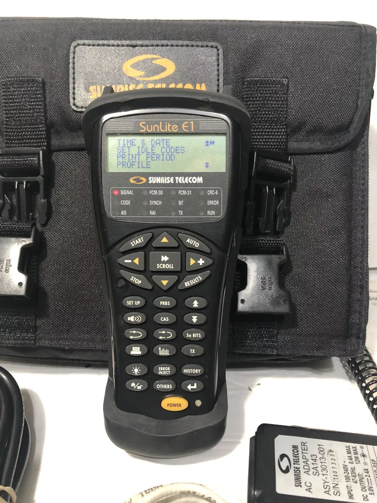 Ensemble de test de transmission Sunrise Telecom Sunlite E1 2M utilisé en excellent état