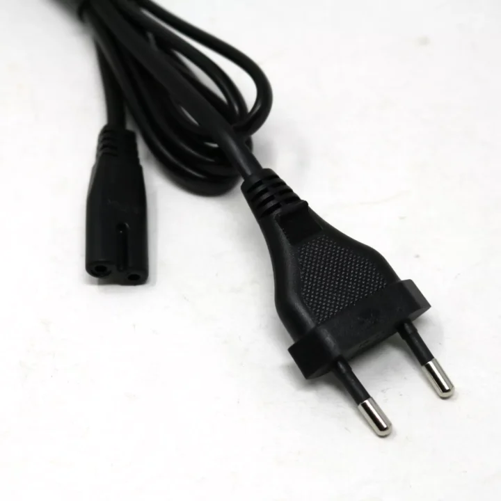 European Power Cord EU 2 Pin Plug to IEC C7 Figure 8 Socket Mains Lead 1.5M
