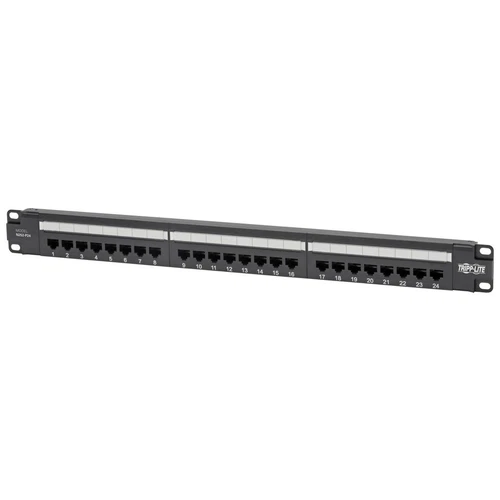 Tripp Lite Cat6 PoE Patch Panel 24-Port 110/Krone 568A/B RJ45 1URM TAA